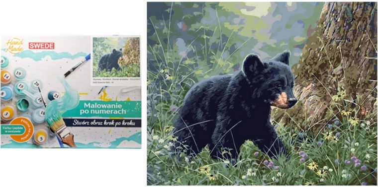 Pictură după numere – urs brun