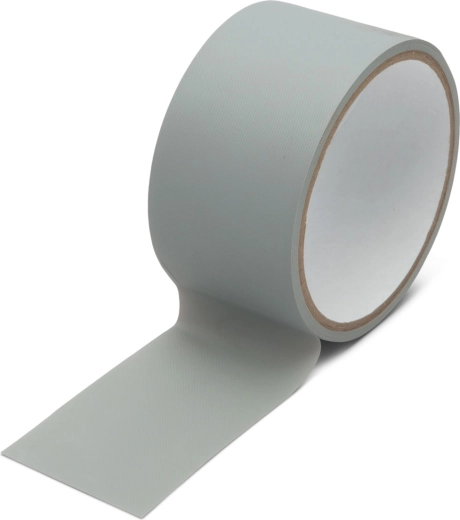 Bandă adezivă gri din PVC, 8 m × 50 mm