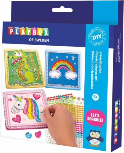 Imagini cu diamante 3 buc cu accesorii în cutie 18 × 21 cm