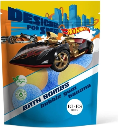 Bombe de baie HOT WHEELS cu parfum de gumă de mestecat și banană