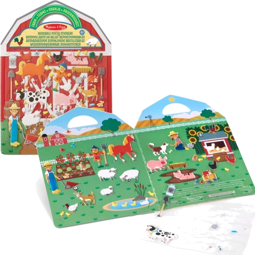 Fermă – set de stickere reutilizabile și plan de joc MELISSA & DOUG