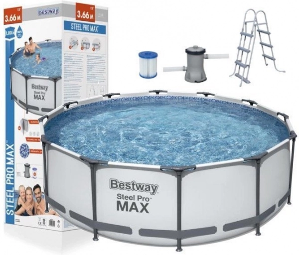 Piscină de grădină cu structură 366 x 100 cm Bestway
