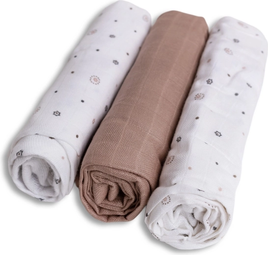 BabyMatex scutece din bambus 70 × 70 cm steluțe (3 buc)