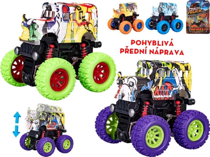 Crazy Truck autobuz cu mecanism cu inerție 9 cm