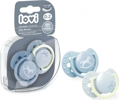 LOVI mini suzetă Baby Shower 0-2 luni, 2 bucăți pentru băieți
