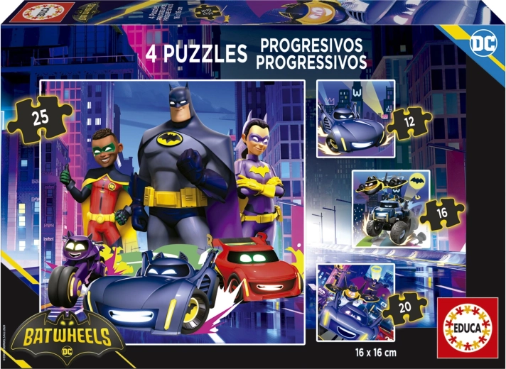 Educa puzzle Batwheels 4 în 1