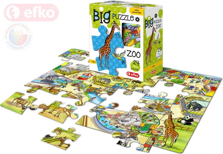 EFKO Baby Puzzle BIG „La zoo” – piese mari, 24 de piese - 1 bucată