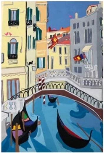 Norimpex Pictură pe numere Podul venețian 40 × 50 cm