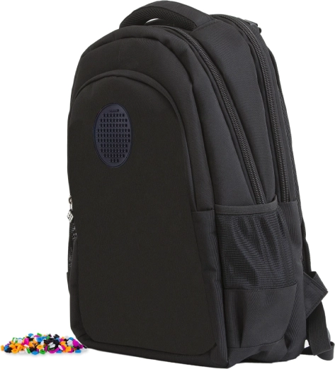 Rucsac pentru elevi PIXIE CREW negru cu panou mic