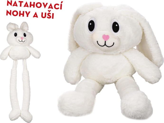 Iepuraș de pluș 80 cm cu urechi și picioare lungi