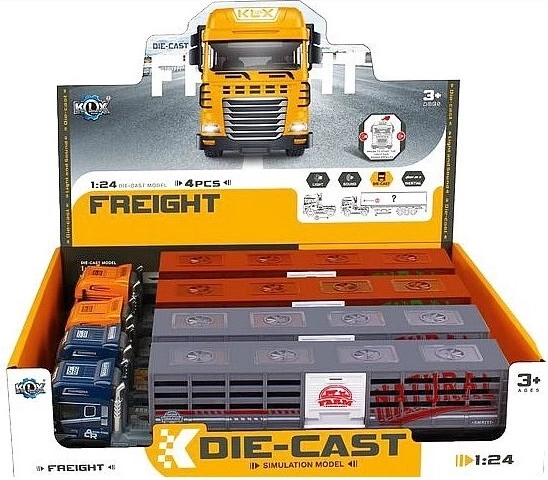 Camion pentru copii pentru transportul animalelor 39 cm cu efecte luminoase și sonore HAT40