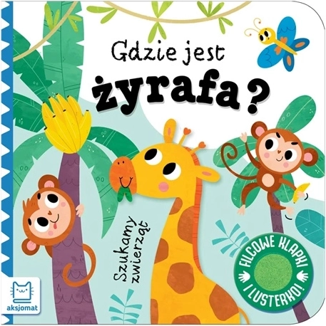 Căutăm animăluțe: unde este girafa? cărticică interactivă cu ferestre din fetru