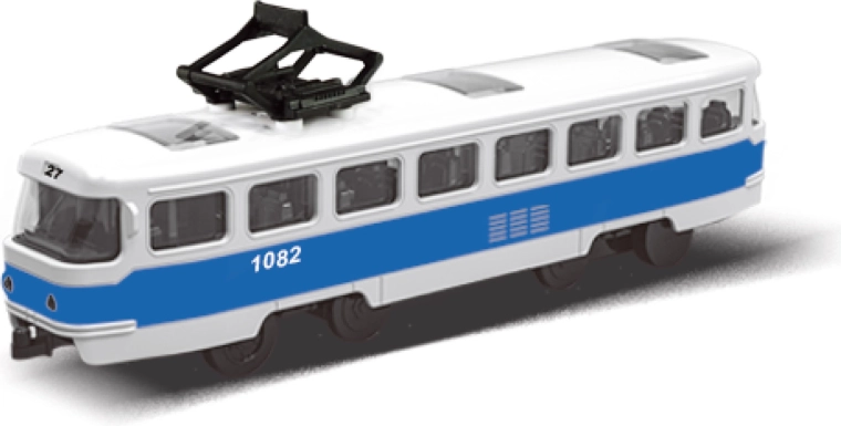 Tramvai albastru MHD 16 cm