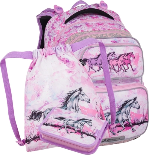 Bagmaster Dopi 24 – set școlar mic pentru elevii de clasa I – cai