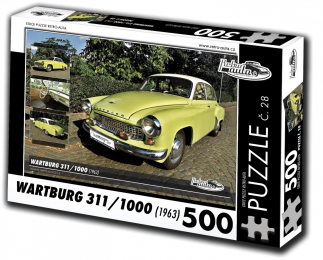 retro-auta puzzle wartburg 311 (1963) – 500 piese
