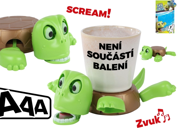 Suport interactiv în formă de broască țestoasă, 18 cm, cu sunet, pe baterii