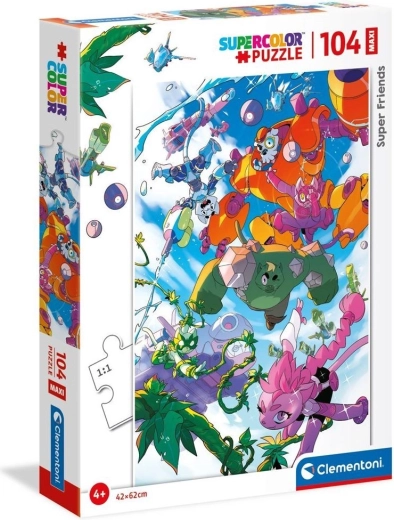 Puzzle CLEMENTONI Super Friends! MAXI 104 piese