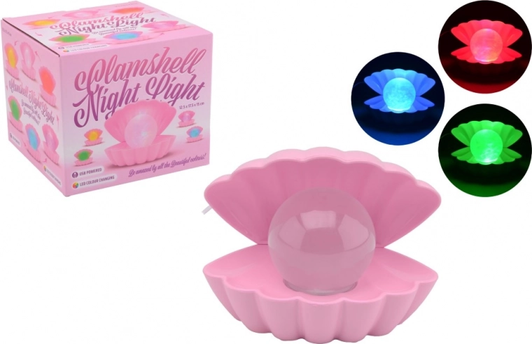 Lămpiță Scoică cu Perlă schimbătoare de culoare