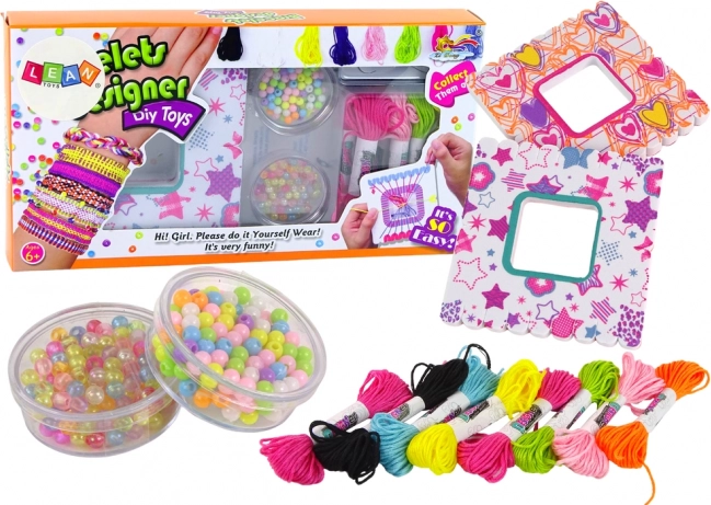 Set DIY pentru realizarea bijuteriilor – brățări din ață mouliné