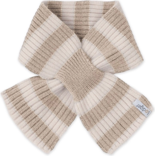 Fular merino pentru copii Lodger Stripe bej