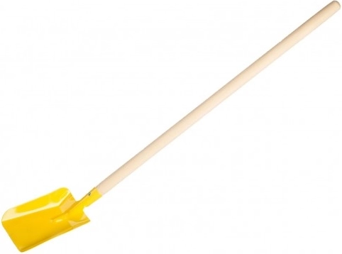 Lopățică pentru copii cu coadă din lemn 80 cm – galbenă