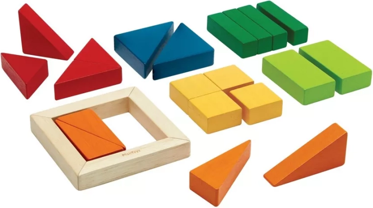 Cuburi pentru fracții PlanToys