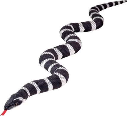 Șarpe în zigzag alb-negru, 100 cm