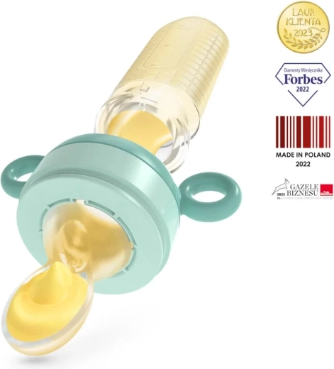 Neno Gusto suzetă de hrănire din silicon cu linguriță 2 în 1