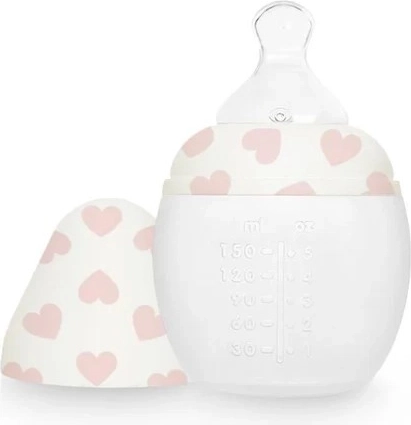 Biberon anti-colici Élhée pentru sugari 150 ml Full of Love Pink