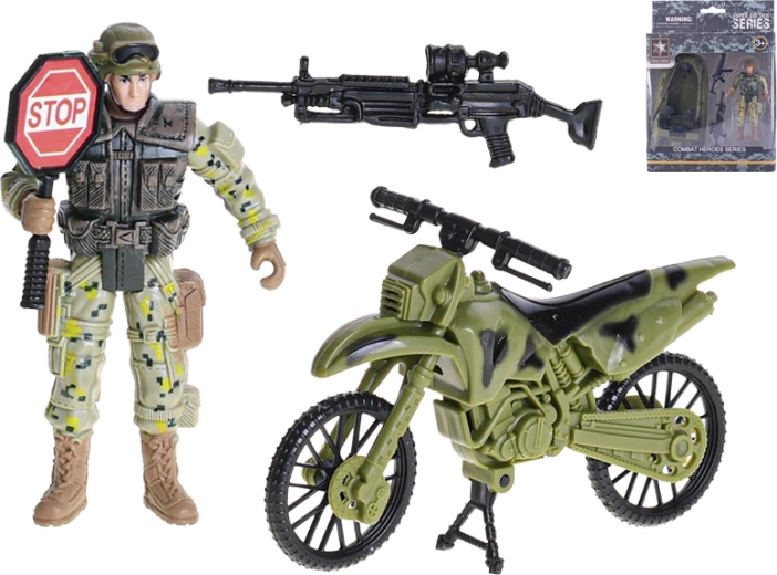 Figurină de soldat articulată 10 cm cu accesorii