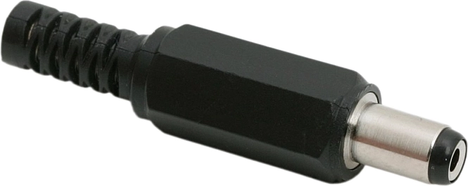 Mufă DC 5,5 × 2,1 mm cu protecție împotriva îndoirii