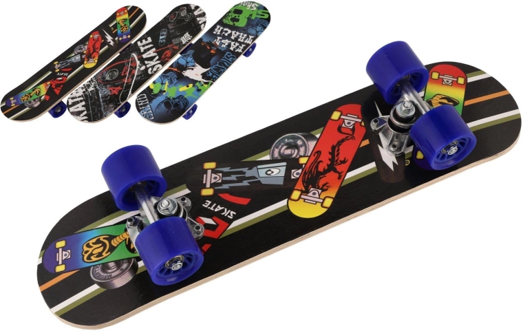 Skateboard pentru copii 60 cm din lemn de arțar, 3 culori
