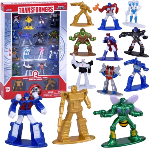 Transformers Nano Metalfigs – set de colecție cu 18 figurine metalice, seria 3