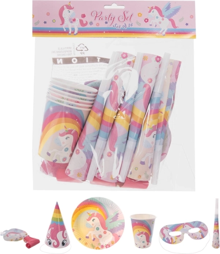 Set de petrecere din hârtie Unicorn 36 buc.