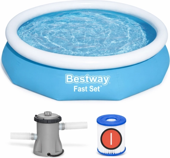Piscină gonflabilă Bestway Fast Set cu pompă de filtrare 305 × 66 cm