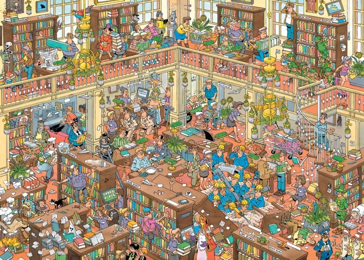 Puzzle Jumbo Jan van Haasteren Bibliotecă XL 500 de piese