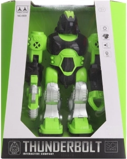 Robot verde pe baterii