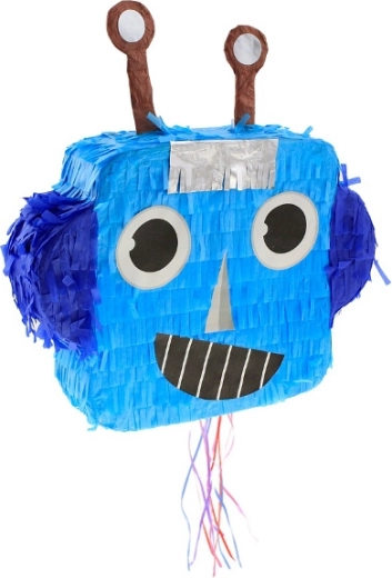 Piniată robot cu șnururi de tras