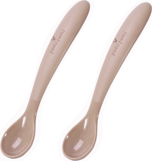 Petú petú Maddie lingurițe din silicon caramel - 2 buc