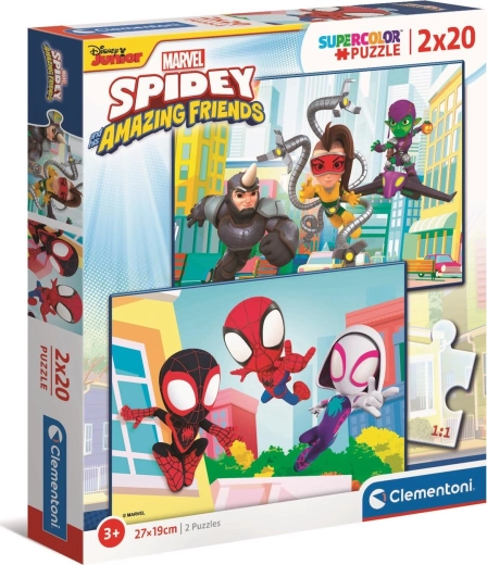Puzzle 2x20 piese MARVEL Spidey și prietenii lui uimitori