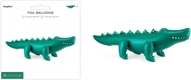 Balon din folie stând în picioare, crocodil 126 × 36 cm