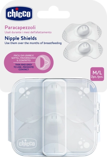 Chicco apărătoare pentru mamelon SkinToSkin din silicon 2 buc M/L