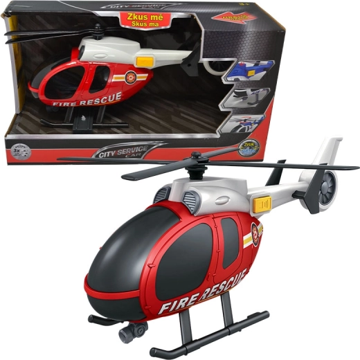 Elicopter de pompieri 1:14 City Service Car cu lumini și sunete