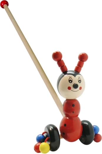 Buburuză pe băț din lemn