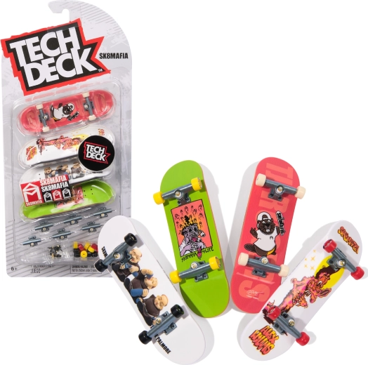 Tech Deck fingerboard set de 4 mini skateboarduri pentru degete SK8MAFIA