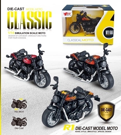 Motocicletă metalică 1:14