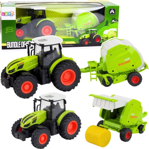 Tractor RC cu presă de balotat 1:24