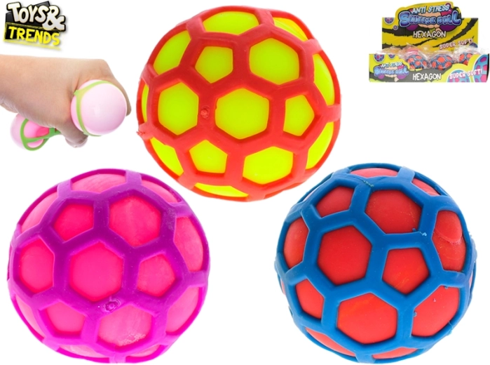 Mingiță antistres elastică Hexagon – Toys&Trends