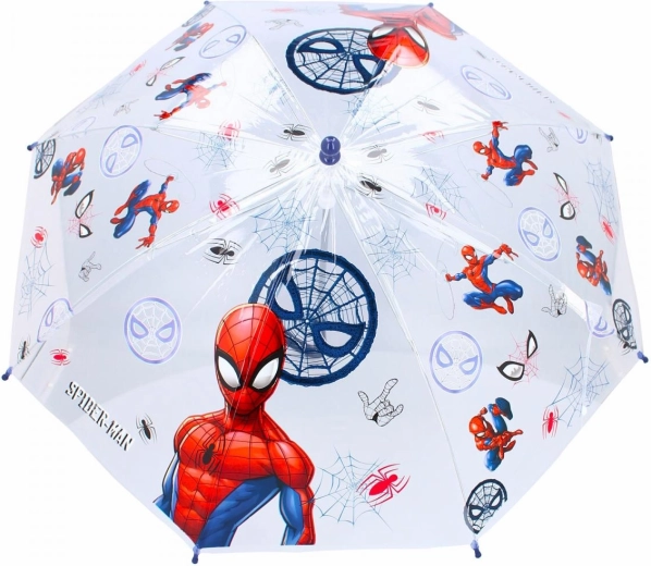 Umbrelă transparentă pentru copii Spider-Man - 1 bucată