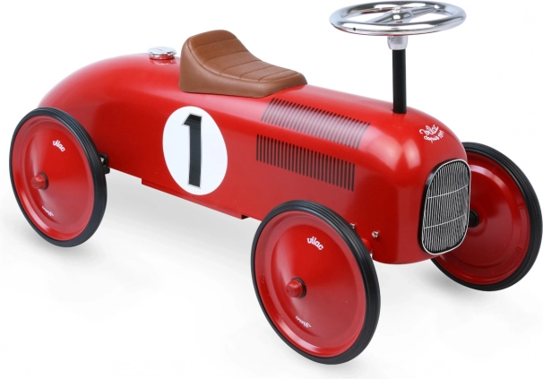 Vilac vintage vehicul de împins mașină metalică roșie